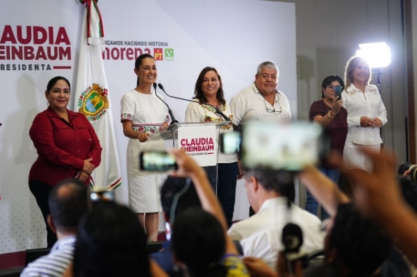 Claudia Sheinbaum celebra triunfo en Simulacro Electoral Universitario