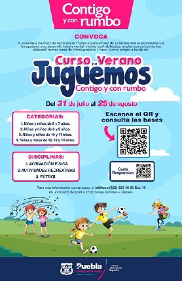 Deporte municipal oferta cursos de verano &quot;Juguemos contigo y con rumbo 2023&quot;