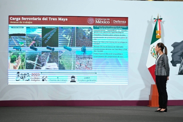 Destaca Sheinbaum inicio arranque de trenes a Pachuca, Querétaro y vía de carga del Tren Maya