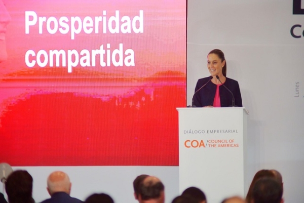 “Nosotros tenemos que cerrar la brecha salarial y de los sueños”: Claudia Sheinbaum presenta su Proyecto Para el Desarrollo de todo México ante el Council of the Americas (COA)