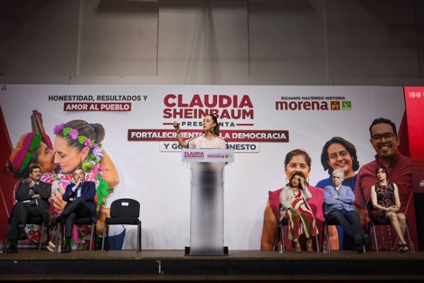 Claudia Sheinbaum presenta el eje: &quot;Gobierno honesto y combate a la corrupción&quot;