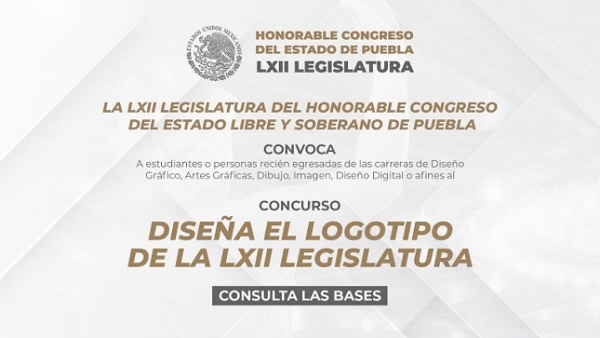 Emite Congreso del Estado convocatoria para diseñar logotipo de la LXII Legislatura